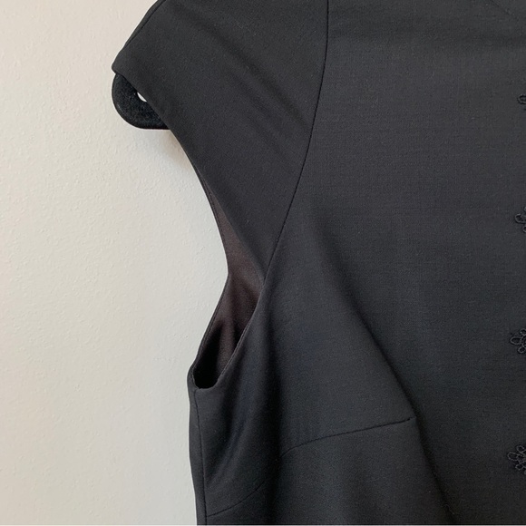 Ted Baker Black Cap Sleeve Wool blend Dress Size 0 - Picture 4 of 11